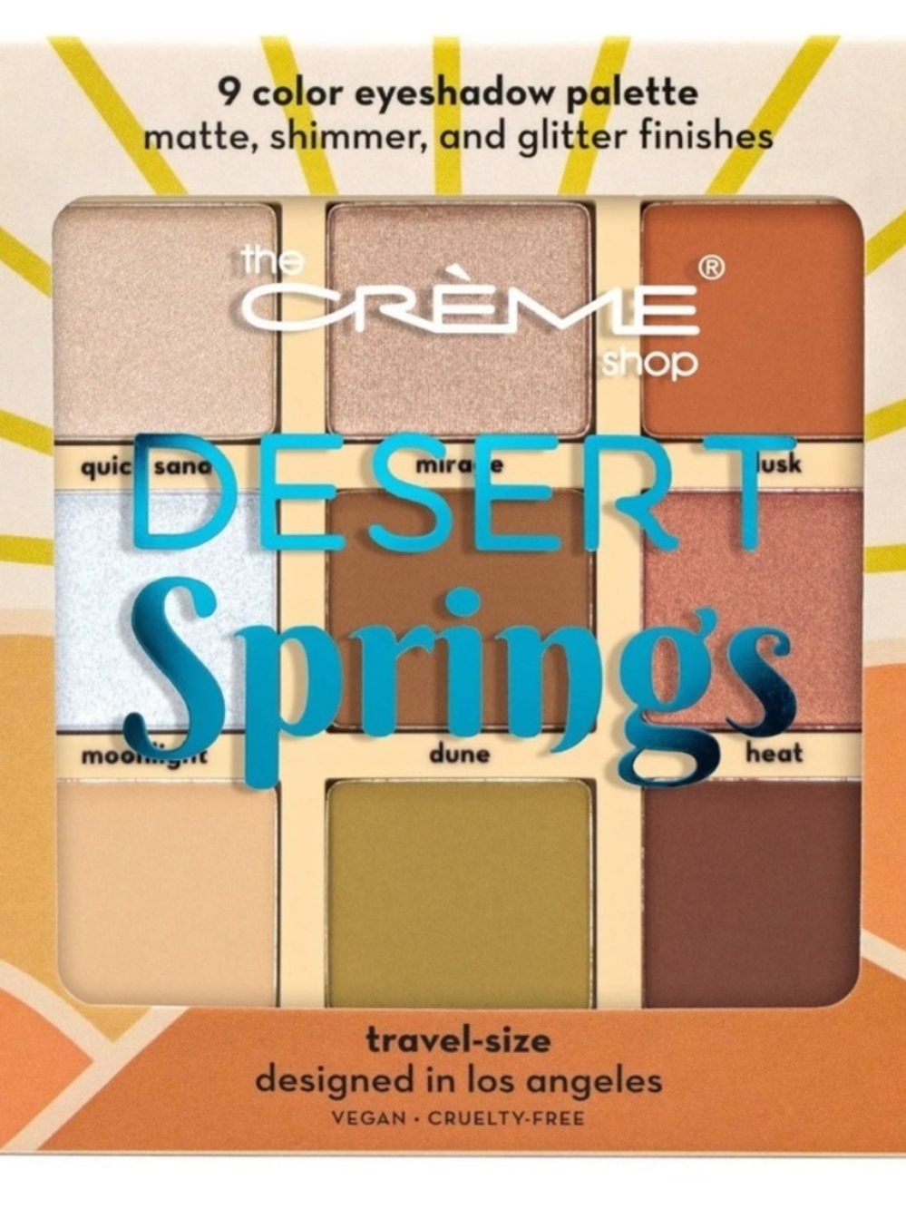 The Crème Shop Desert Springs 9-Color Eyeshadow Palette - Warm Neutrals & Bronze - Picture 4 of 8